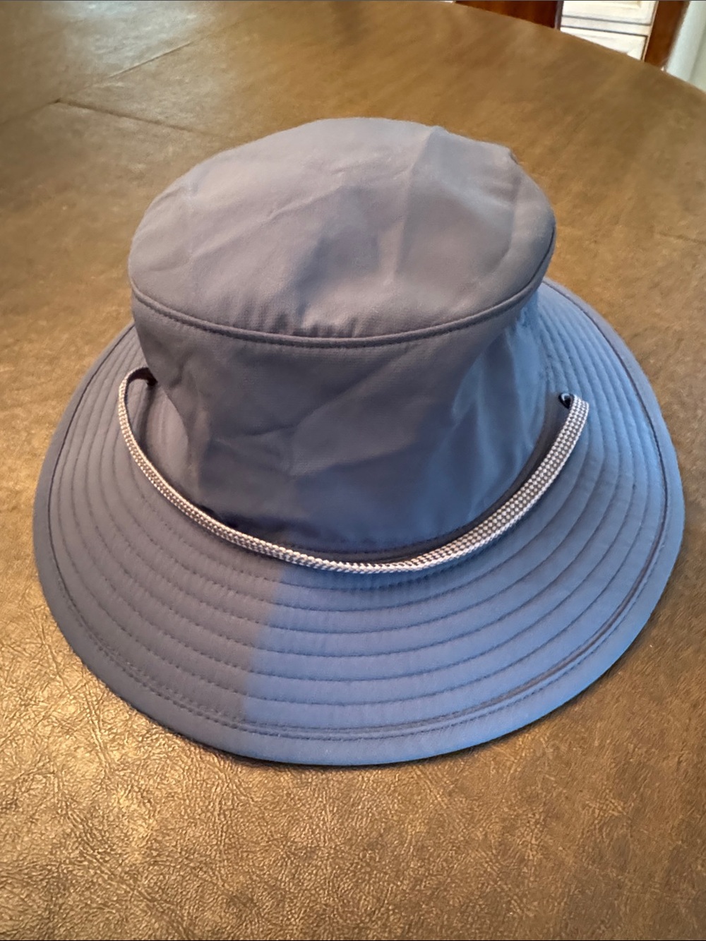 Men's Outdoor Bucket Hat in Slate Blue with Chin Cord